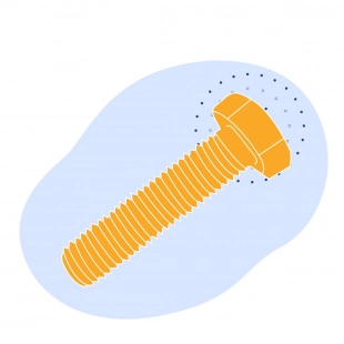 Болт М20x10 мм 40Х ISO 4017