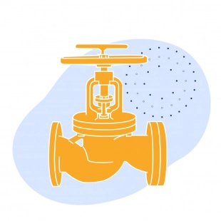 Чугунный клапан обратный фланцевый Ду 100 мм Ру 2.5 кгс/см2 ГОСТ 27477-87