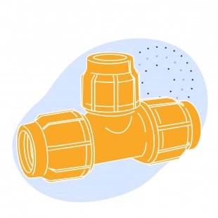 Тройник ПНД  переходной 225x160x13.6 мм