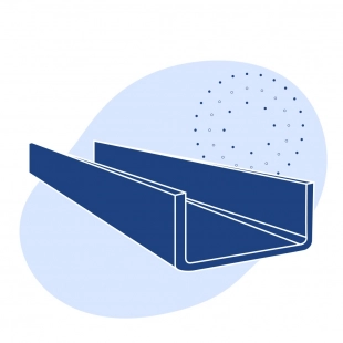 Швеллер стальной гнутый равнополочный 106х50х4 мм 09Г2С ГОСТ 8278-83