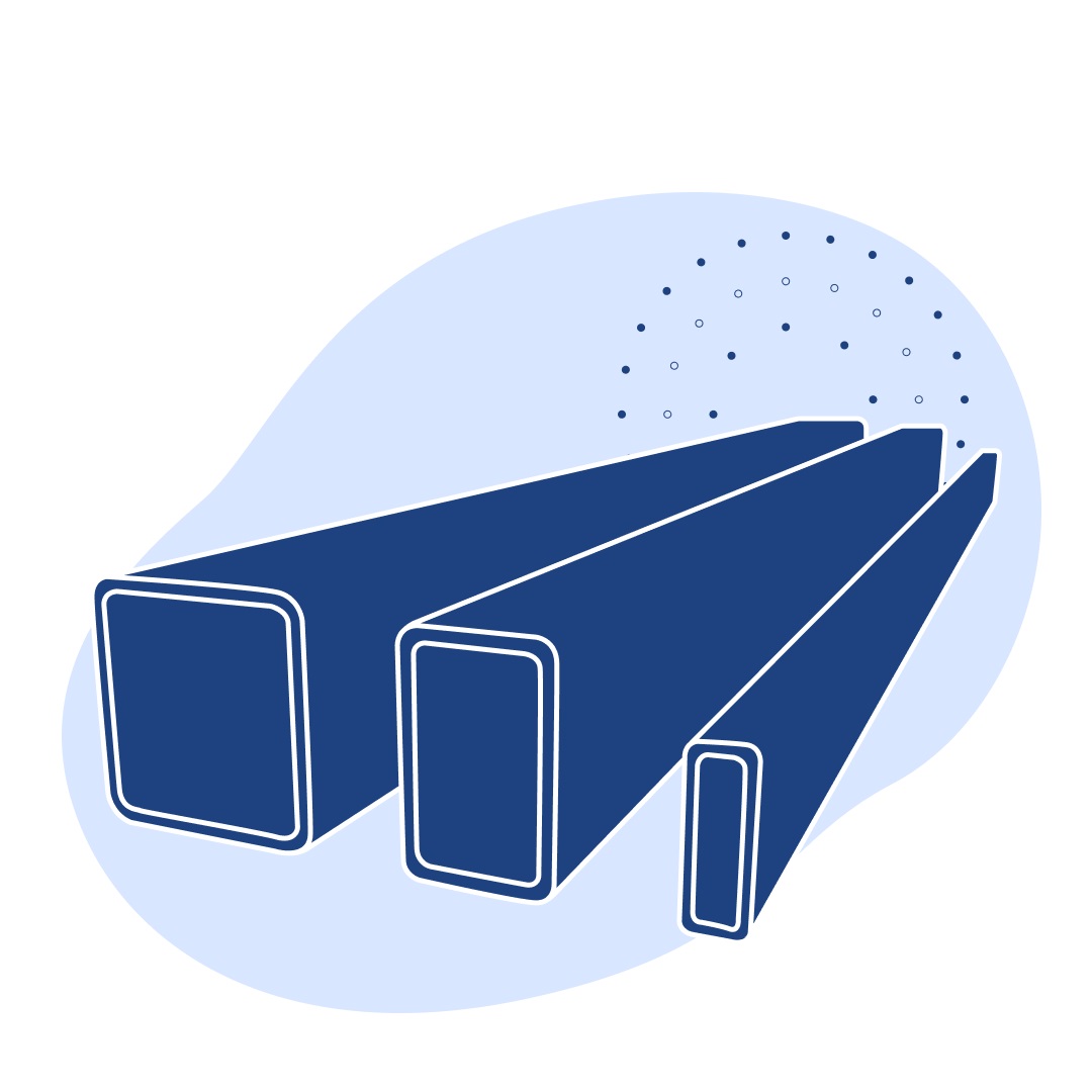 Труба профильная нержавеющая прямоугольная 100х20х3 мм AISI 430